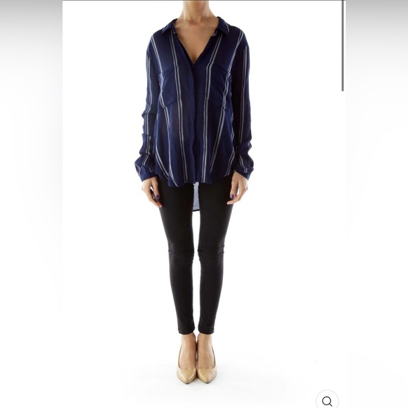 Anthropologie Cloth and Stone button down stripped shirt size M - Picture 1 of 6